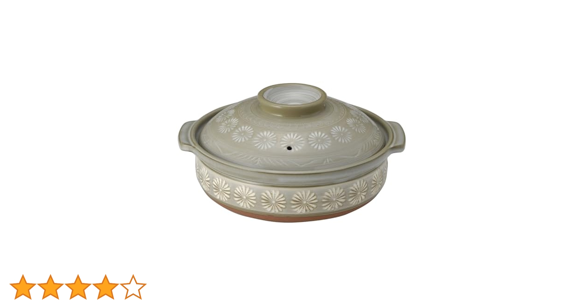 銀峯 花三島 お鍋　出汁入れ　陶器 萬古焼 Amazon｜銀峯陶器 【正規品】 銀峯 花三島 汚れにくい 土鍋 IH